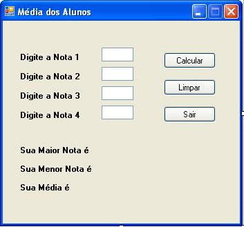 Construção do formulário